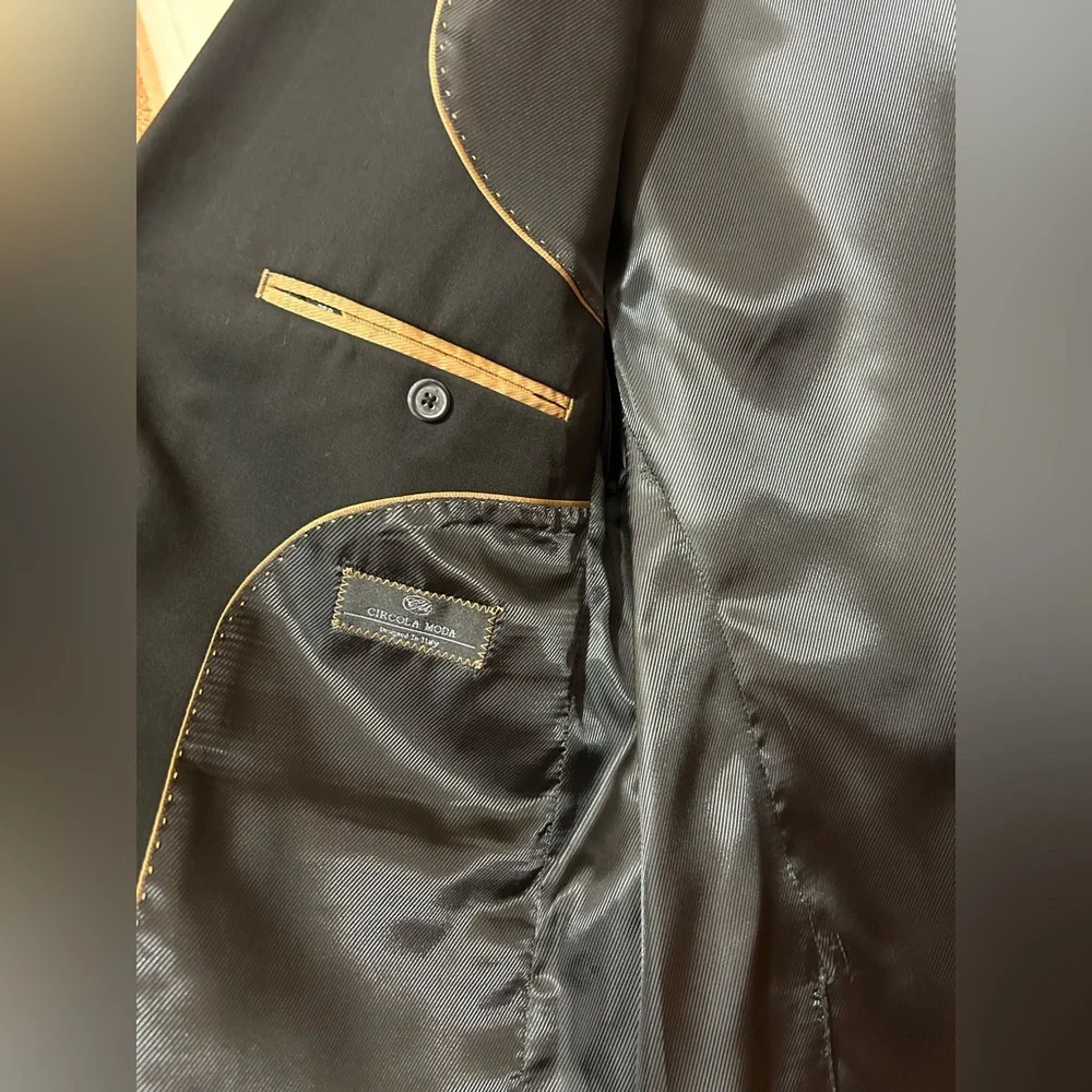 NWT slim black suit jacket super deluxe size 38R